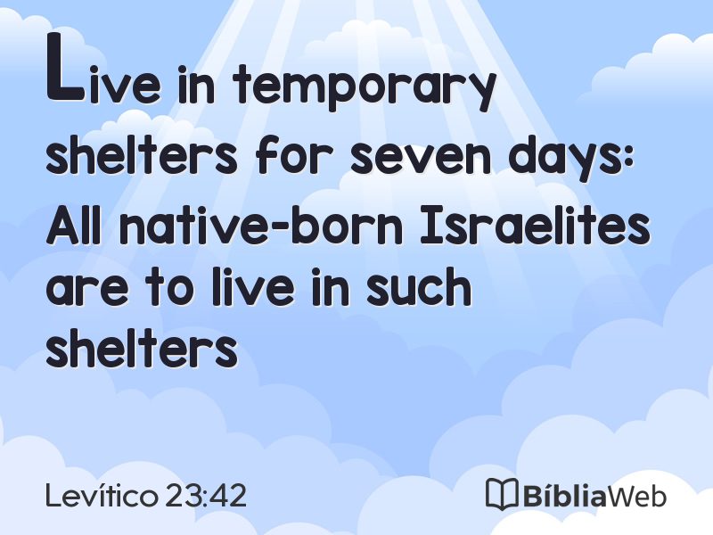 Levítico 23:42 em imagem para compartilhar