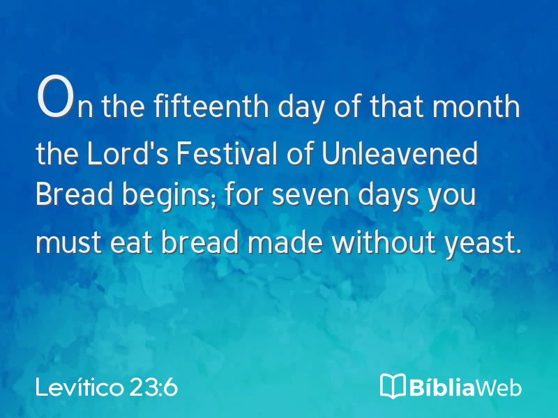 Levítico 23:6 em imagem para compartilhar