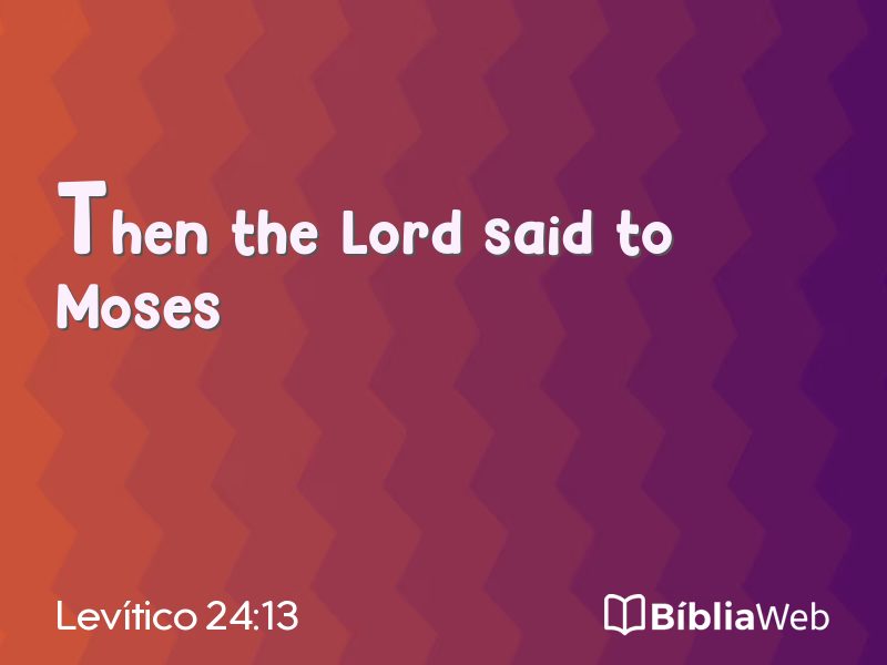 Levítico 24:13 em imagem para compartilhar