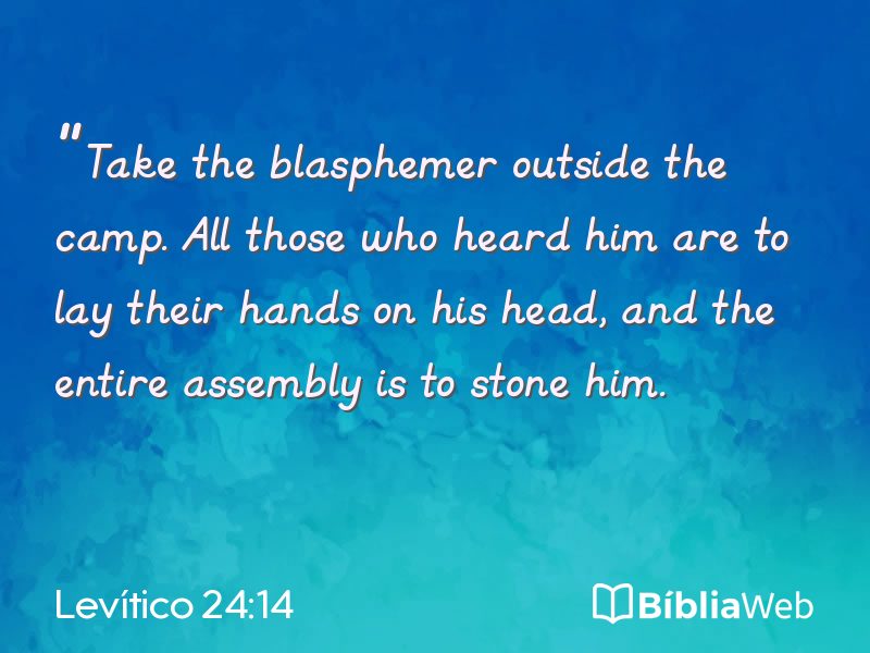 Levítico 24:14 em imagem para compartilhar