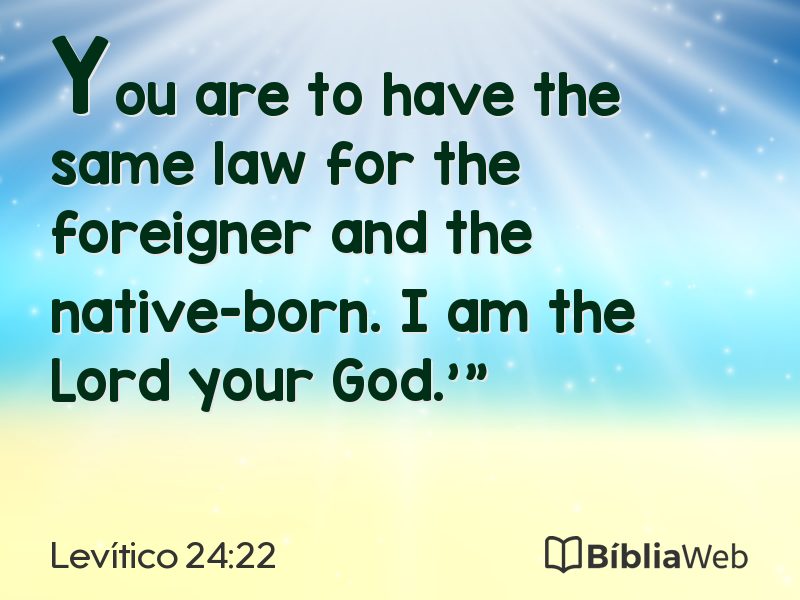 Levítico 24:22 em imagem para compartilhar