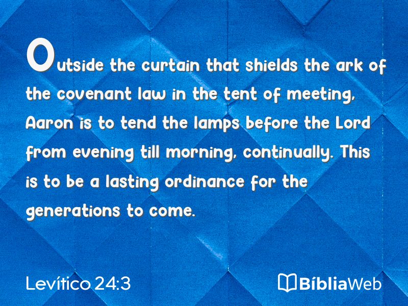 Levítico 24:3 em imagem para compartilhar