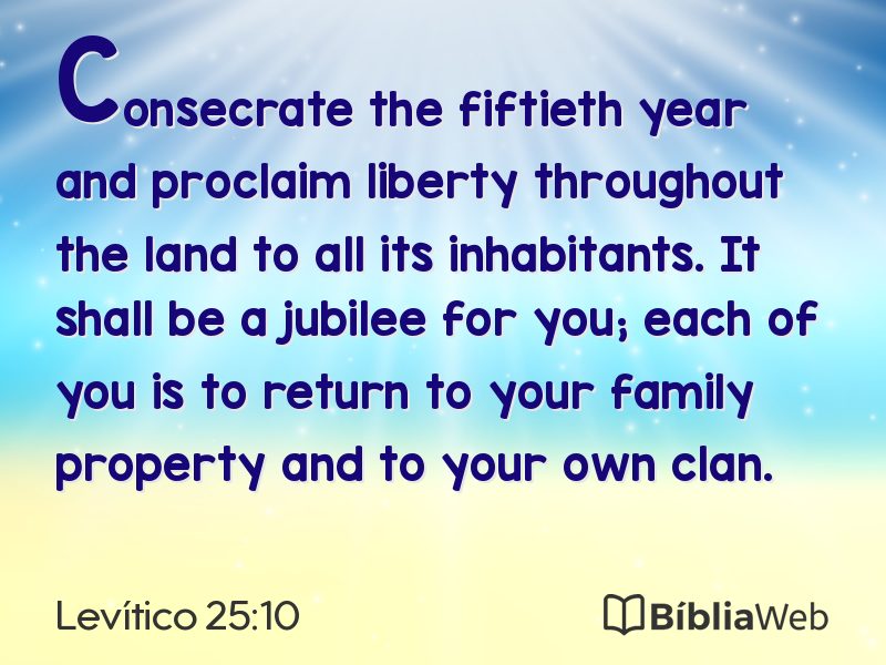 Levítico 25:10 em imagem para compartilhar