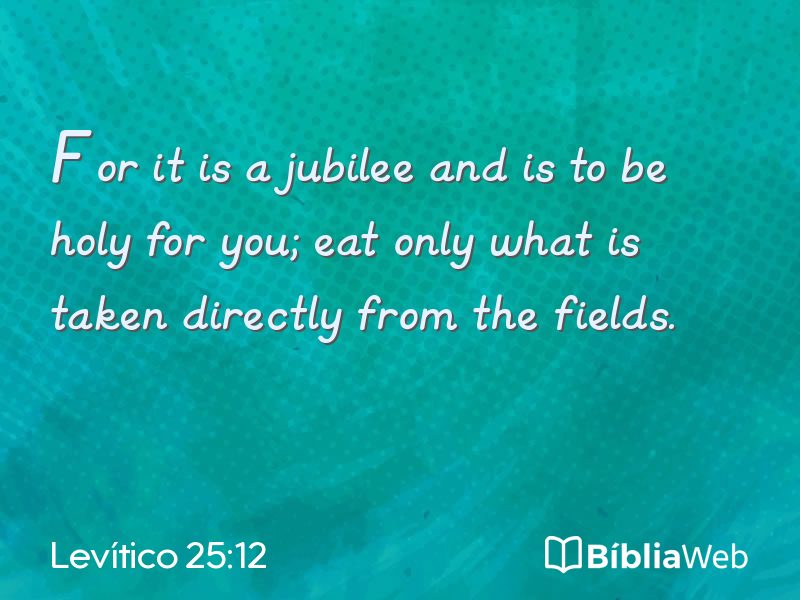Levítico 25:12 em imagem para compartilhar
