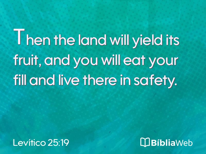 Levítico 25:19 em imagem para compartilhar