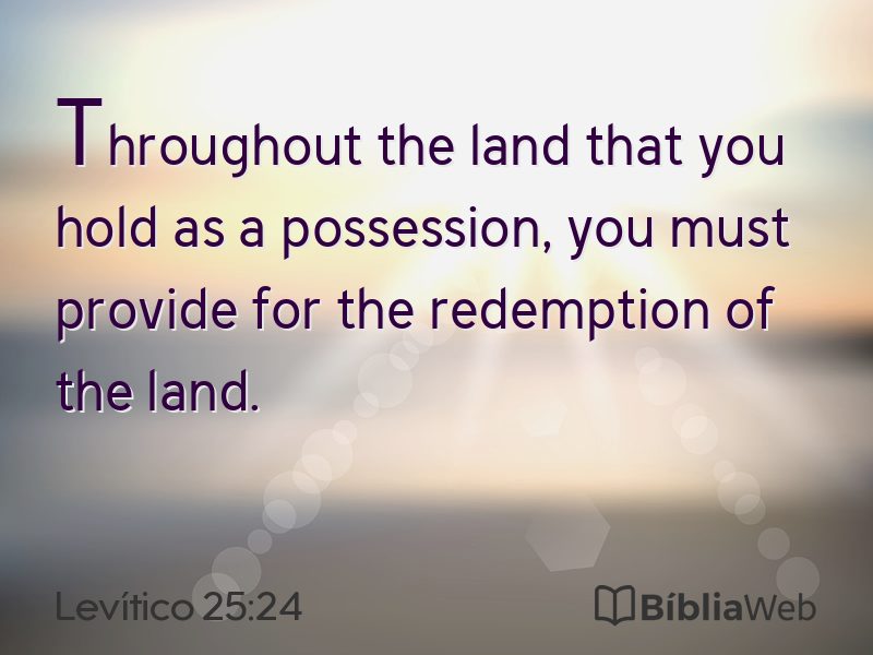 Levítico 25:24 em imagem para compartilhar