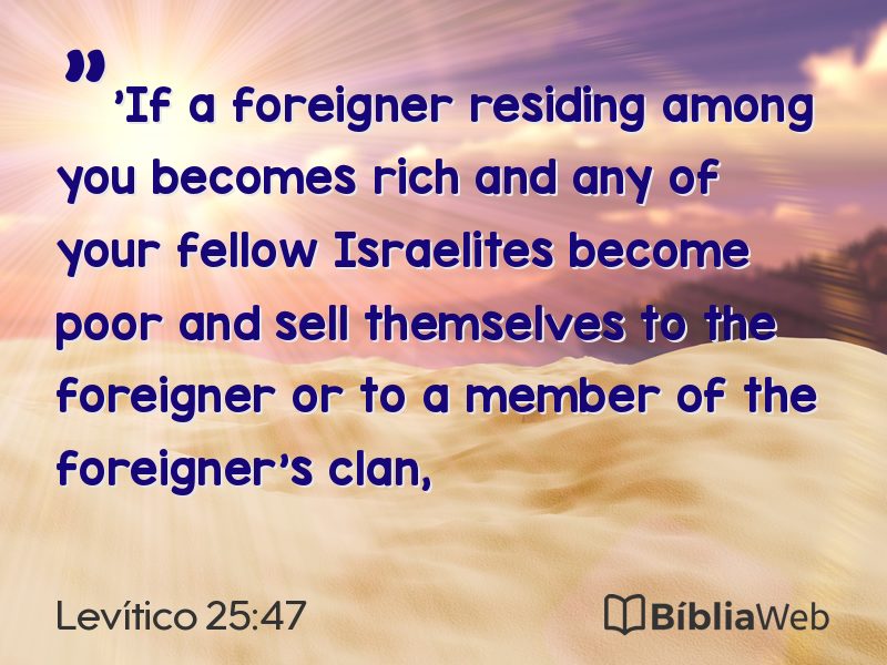 Levítico 25:47 em imagem para compartilhar