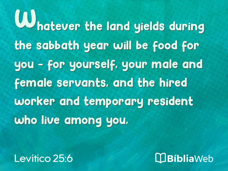 Levítico 25:6 em imagem para compartilhar