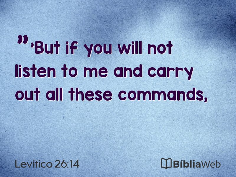 Levítico 26:14 em imagem para compartilhar