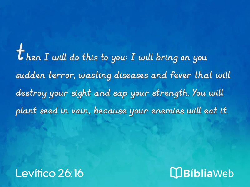 Levítico 26:16 em imagem para compartilhar