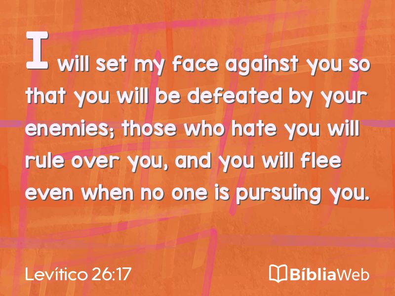 Levítico 26:17 em imagem para compartilhar