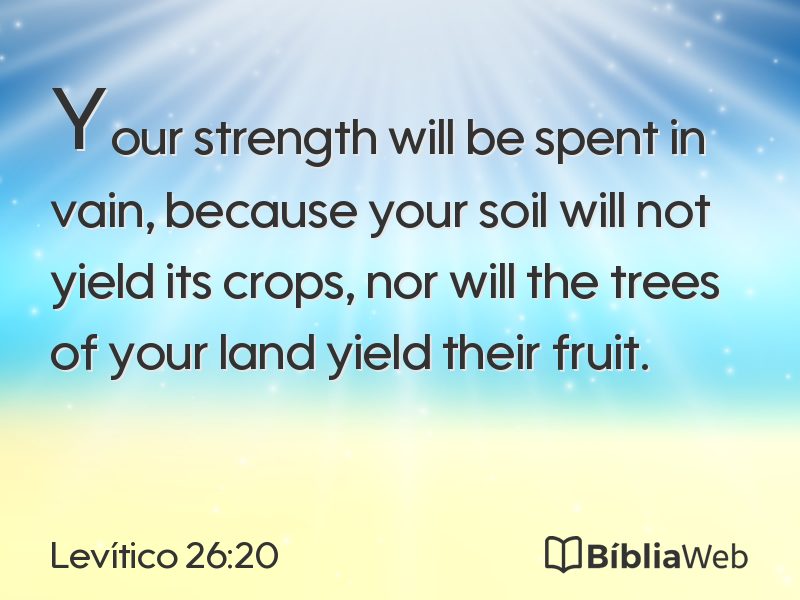 Levítico 26:20 em imagem para compartilhar