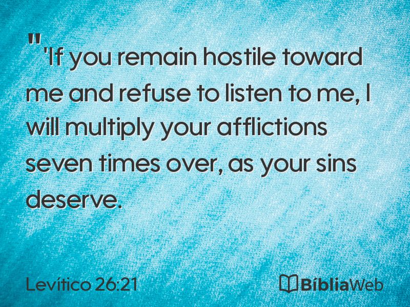 Levítico 26:21 em imagem para compartilhar