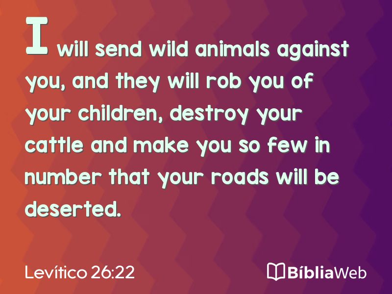 Levítico 26:22 em imagem para compartilhar