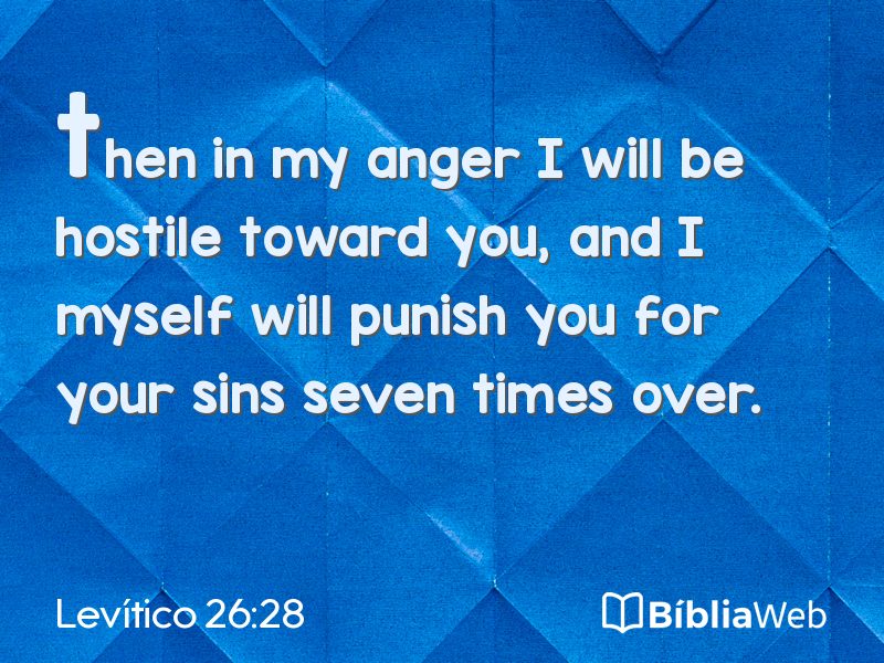 Levítico 26:28 em imagem para compartilhar