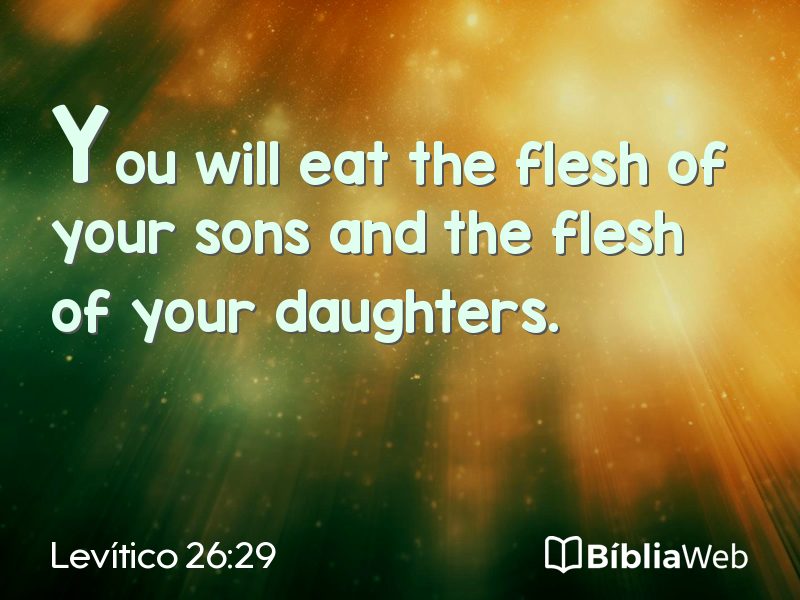 Levítico 26:29 em imagem para compartilhar