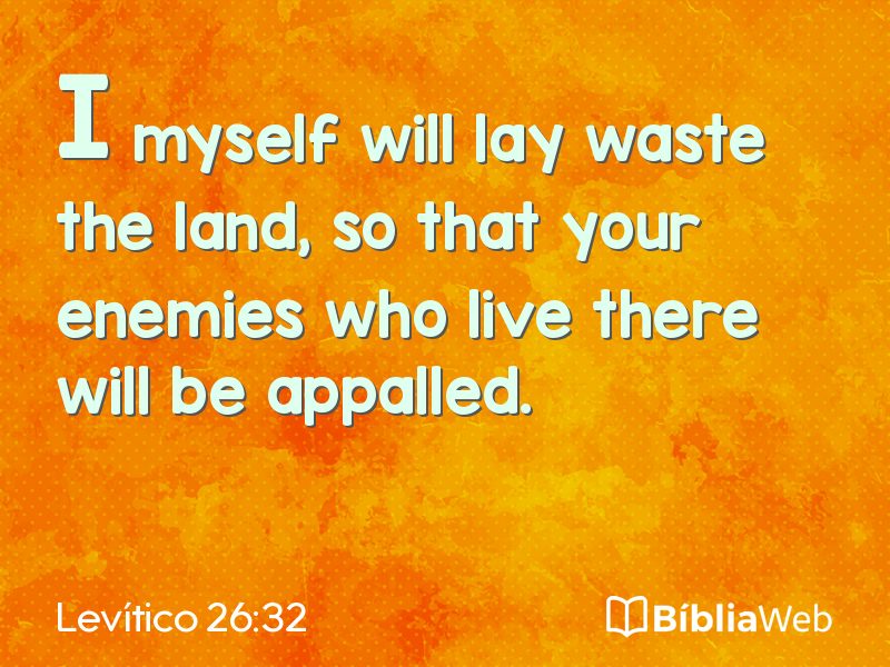 Levítico 26:32 em imagem para compartilhar