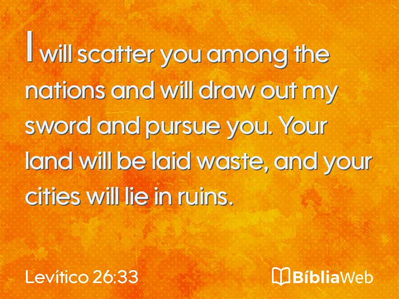 Levítico 26:33 em imagem para compartilhar