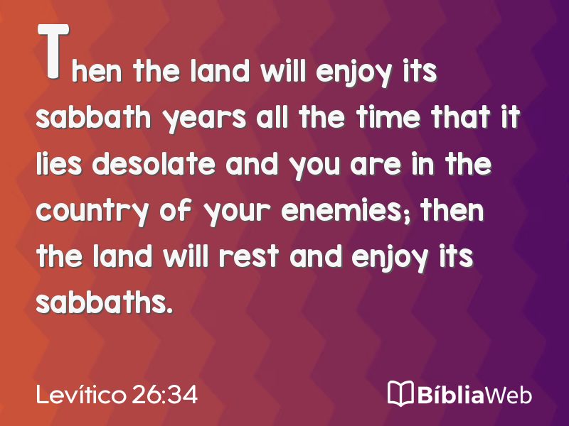 Levítico 26:34 em imagem para compartilhar