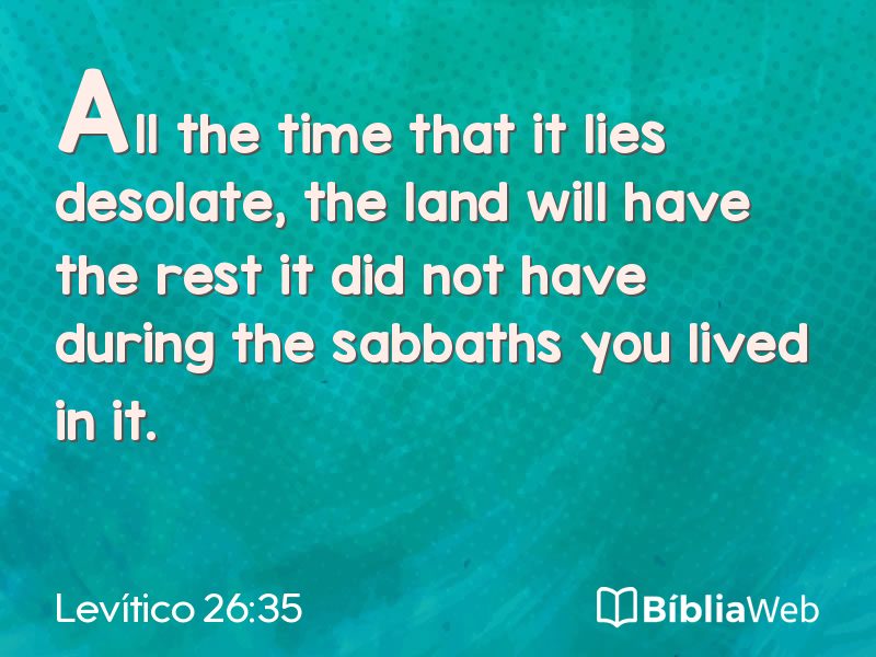 Levítico 26:35 em imagem para compartilhar