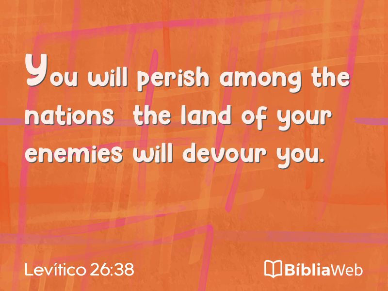 Levítico 26:38 em imagem para compartilhar