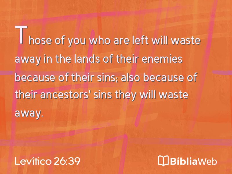 Levítico 26:39 em imagem para compartilhar