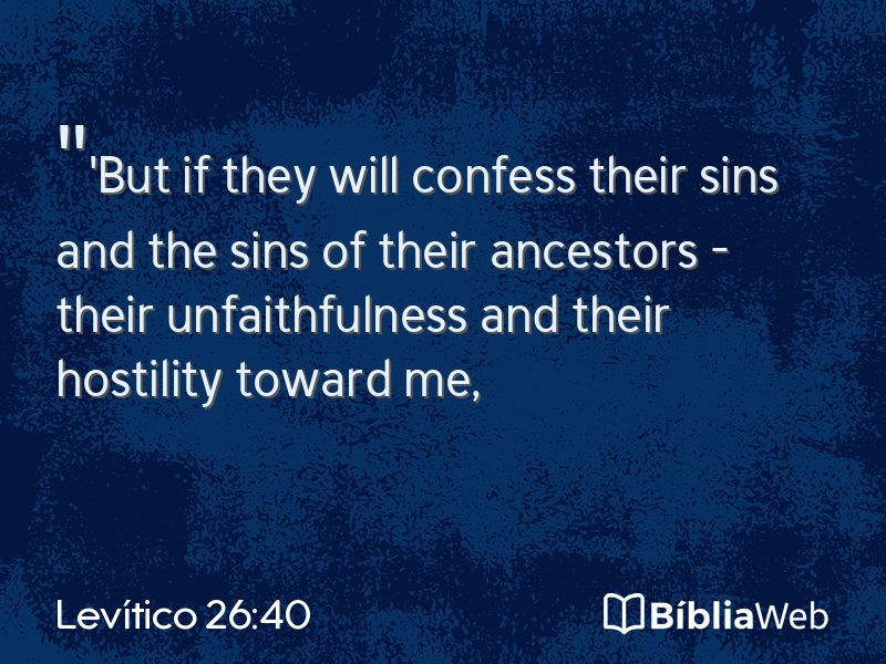 Levítico 26:40 em imagem para compartilhar