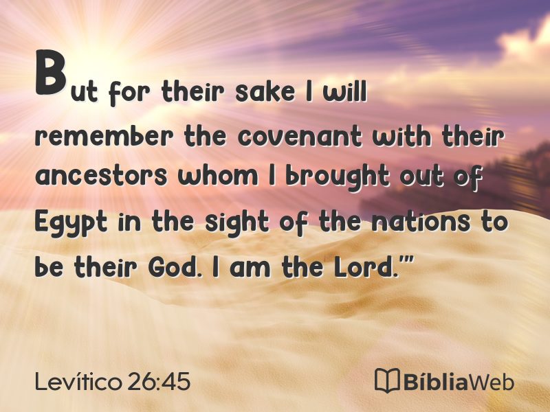Levítico 26:45 em imagem para compartilhar