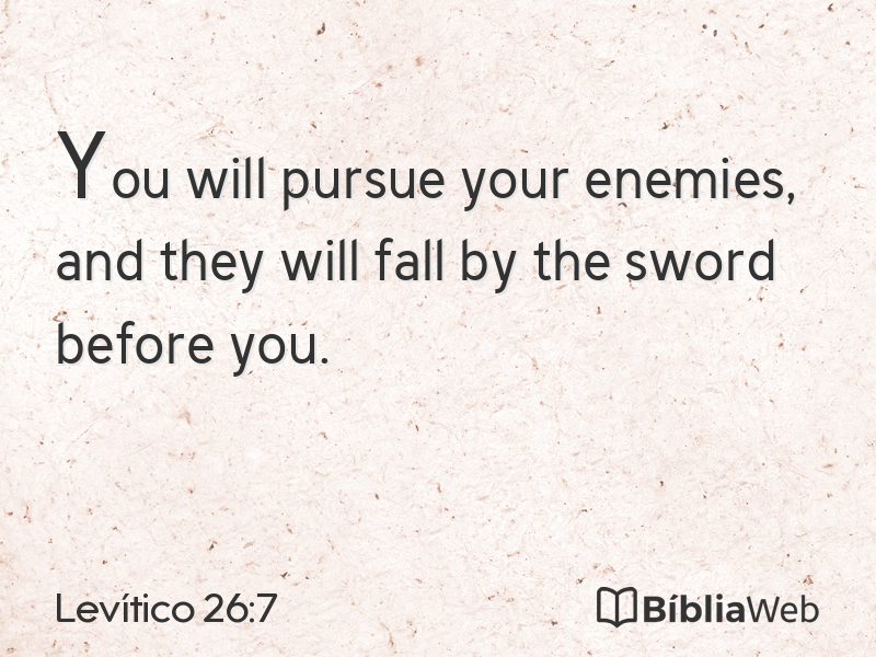 Levítico 26:7 em imagem para compartilhar