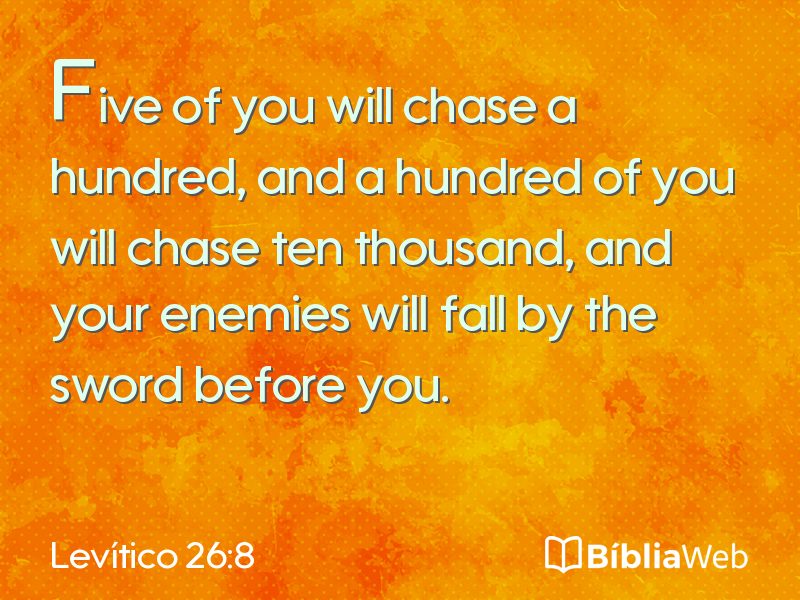 Levítico 26:8 em imagem para compartilhar