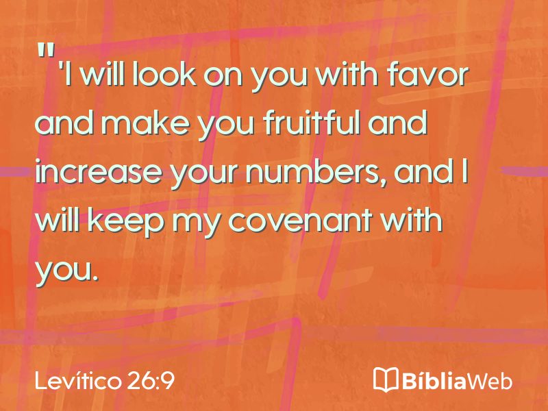 Levítico 26:9 em imagem para compartilhar