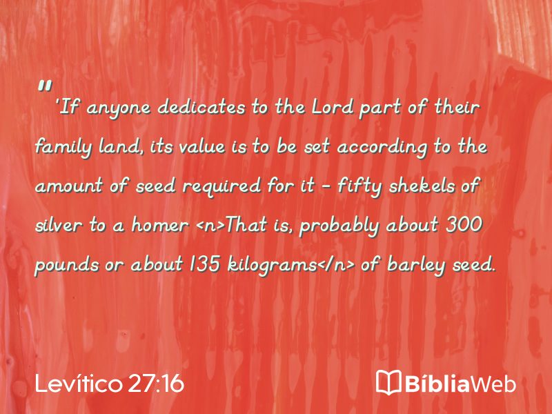 Levítico 27:16 em imagem para compartilhar