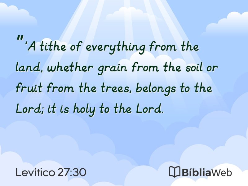 Levítico 27:30 em imagem para compartilhar