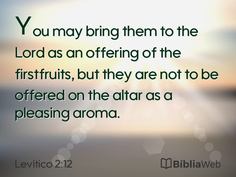 Levítico 2:12 em imagem para compartilhar