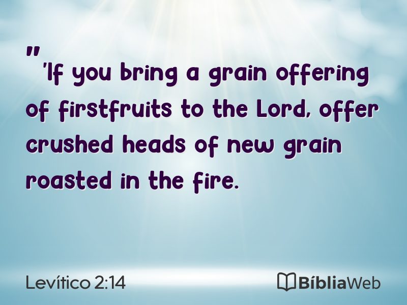 Levítico 2:14 em imagem para compartilhar