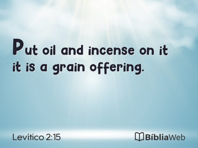 Levítico 2:15 em imagem para compartilhar