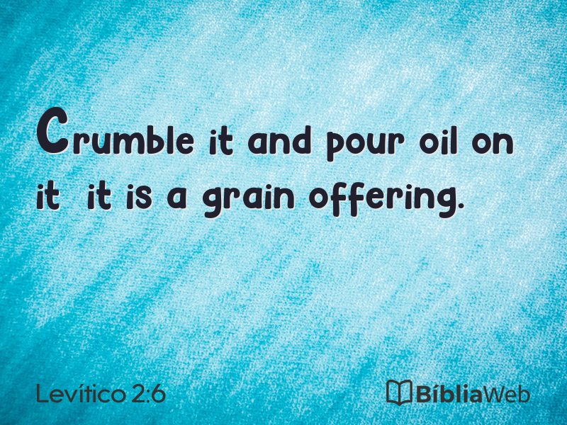 Levítico 2:6 em imagem para compartilhar
