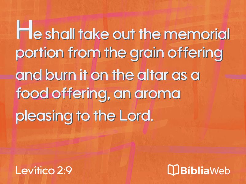 Levítico 2:9 em imagem para compartilhar
