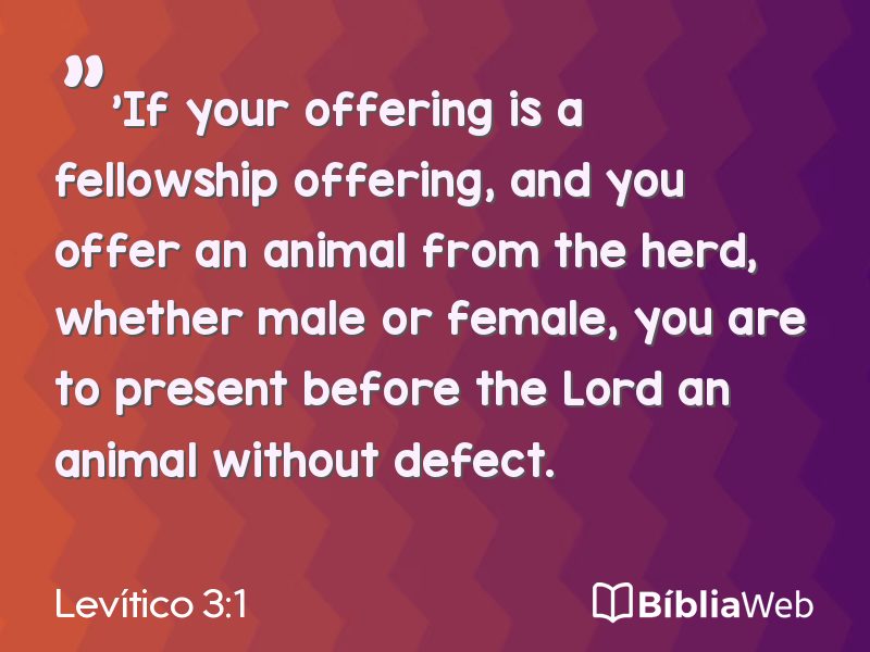 Levítico 3:1 em imagem para compartilhar