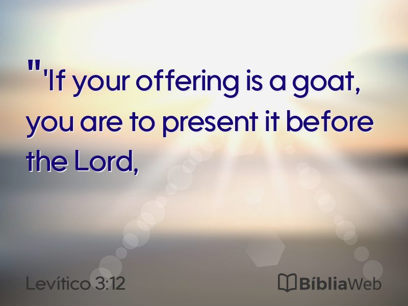 Levítico 3:12 em imagem para compartilhar