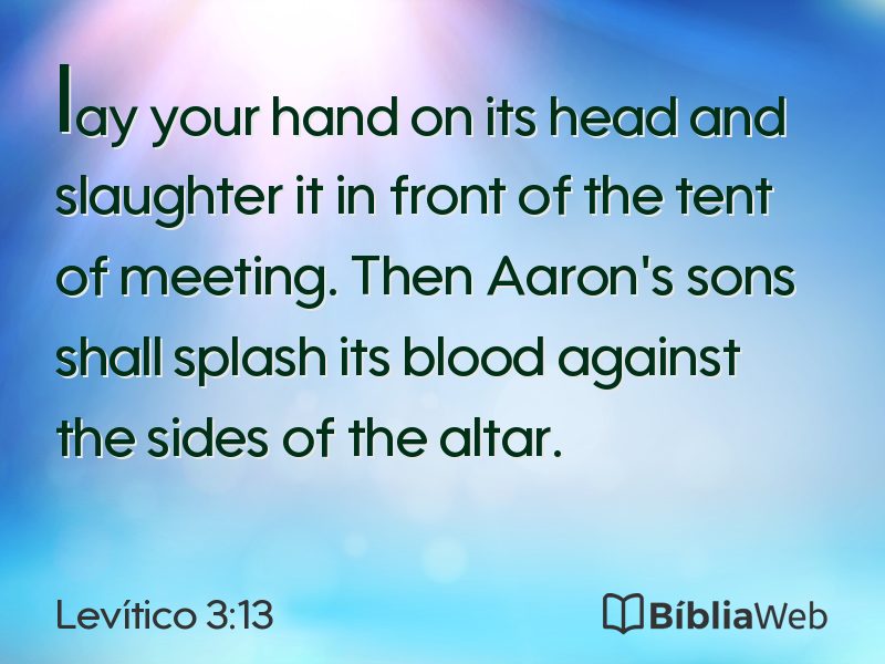 Levítico 3:13 em imagem para compartilhar