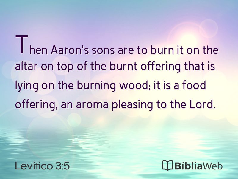 Levítico 3:5 em imagem para compartilhar