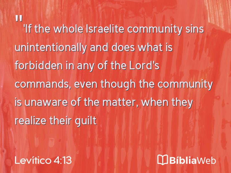 Levítico 4:13 em imagem para compartilhar