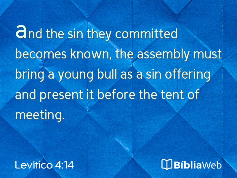 Levítico 4:14 em imagem para compartilhar