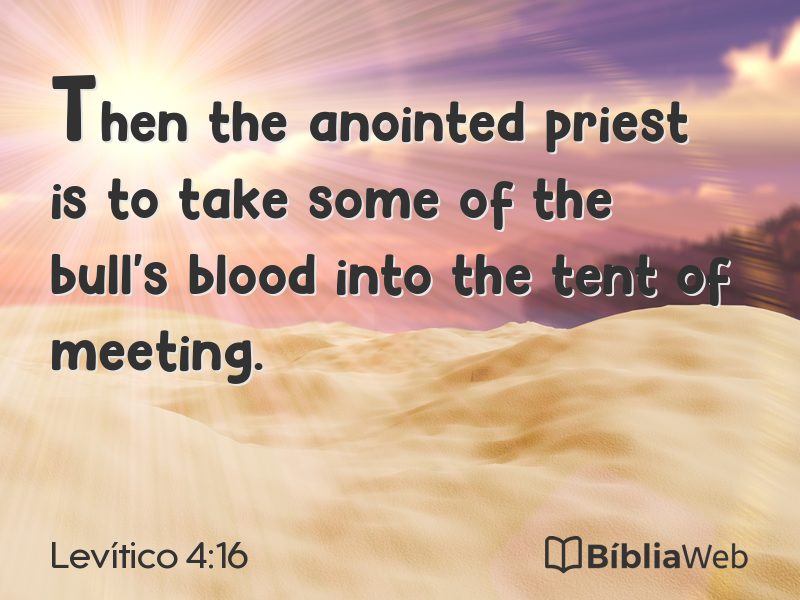Levítico 4:16 em imagem para compartilhar
