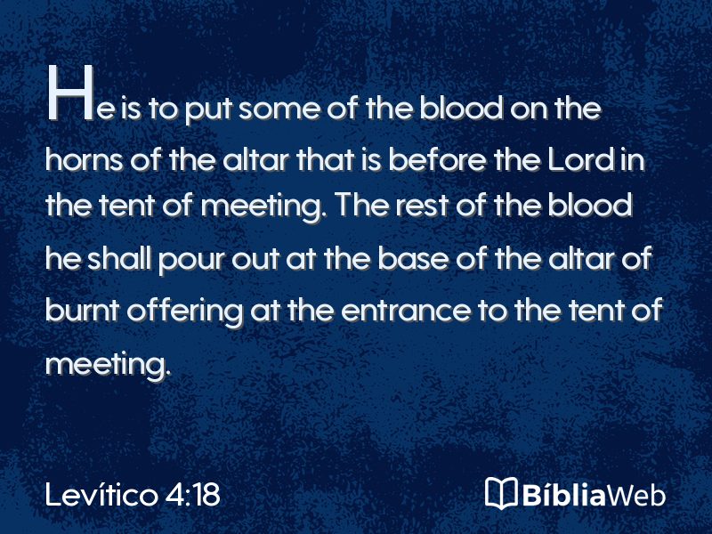 Levítico 4:18 em imagem para compartilhar
