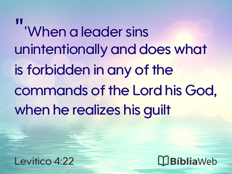 Levítico 4:22 em imagem para compartilhar