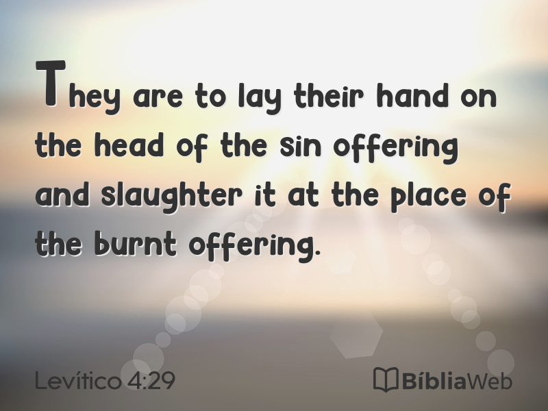 Levítico 4:29 em imagem para compartilhar