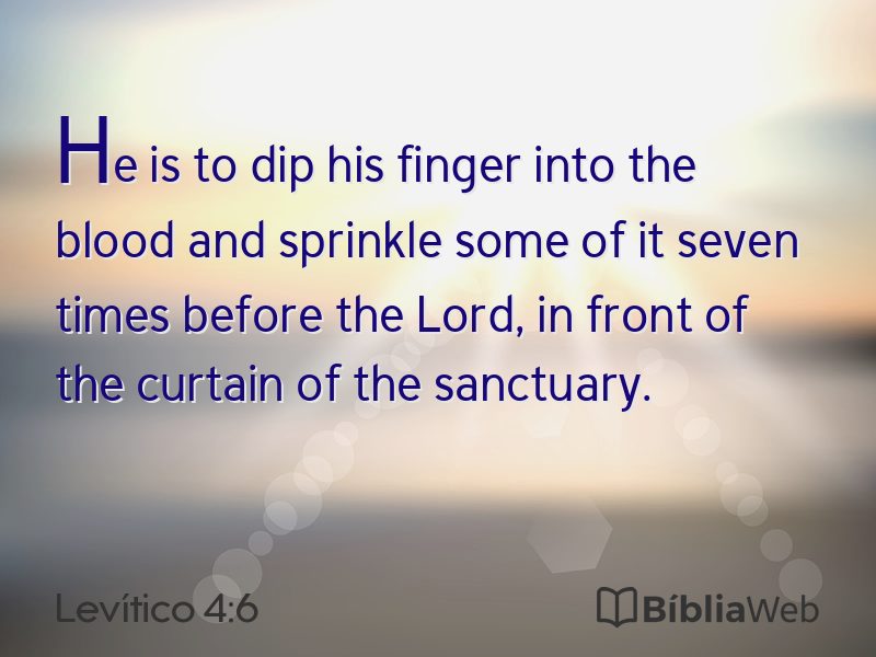 Levítico 4:6 em imagem para compartilhar