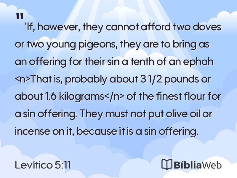 Levítico 5:11 em imagem para compartilhar